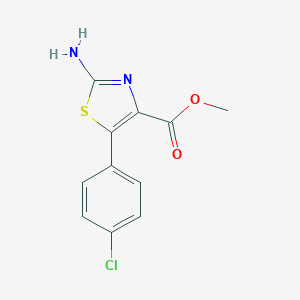 molecular formula C11H9ClN2O2S B169722 Methyl 2-amino-5-(4-chlorophenyl)-1,3-thiazole-4-carboxylate CAS No. 127918-92-7