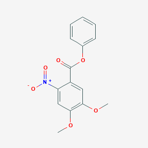 molecular formula C15H13NO6 B169728 Phenyl 4,5-dimethoxy-2-nitrobenzoate CAS No. 100905-32-6