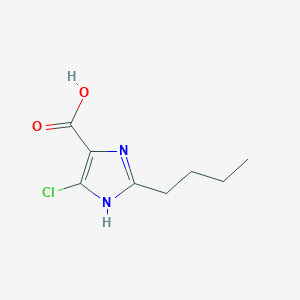 molecular formula C8H11ClN2O2 B169738 2-butyl-4-chloro-1H-imidazole-5-carboxylic acid CAS No. 149968-28-5