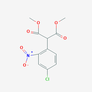 molecular formula C11H10ClNO6 B169768 Dimethyl 2-(4-chloro-2-nitrophenyl)malonate CAS No. 147124-32-1