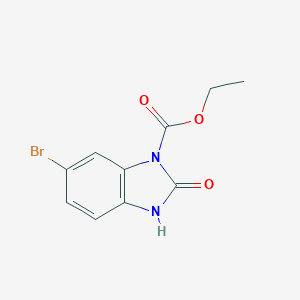 molecular formula C10H9BrN2O3 B169771 ethyl 6-bromo-2-oxo-2,3-dihydro-1H-1,3-benzimidazole-1-carboxylate CAS No. 161468-52-6
