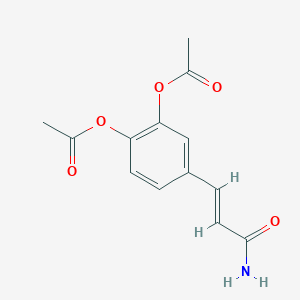 molecular formula C13H13NO5 B169772 3,4-Diacetoxycinnamamide 