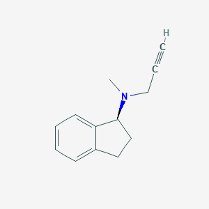 molecular formula C13H15N B169786 N-Methyl-N-2-propynyl-1-indanamine, (S)- CAS No. 124192-86-5