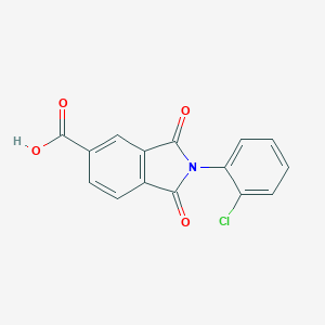 molecular formula C15H8ClNO4 B169796 2-(2-Chloro-phenyl)-1,3-dioxo-2,3-dihydro-1H-isoindole-5-carboxylic acid CAS No. 160878-86-4