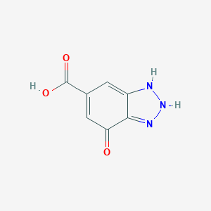 molecular formula C7H5N3O3 B169803 7-Hydroxy-1H-benzo[d][1,2,3]triazole-5-carboxylic acid CAS No. 155085-55-5