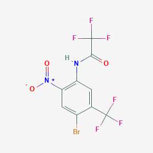 molecular formula C9H3BrF6N2O3 B169809 N-[4-溴-2-硝基-5-(三氟甲基)苯基]-2,2,2-三氟乙酰胺 CAS No. 156425-51-3