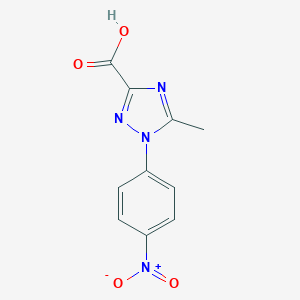 molecular formula C10H8N4O4 B169810 5-methyl-1-(4-nitrophenyl)-1H-1,2,4-triazole-3-carboxylic acid CAS No. 1025-88-3