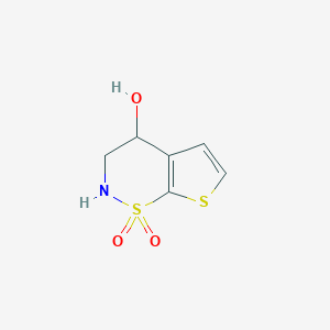 molecular formula C6H7NO3S2 B169815 4-Hydroxy-3,4-dihydro-2H-thieno[3,2-e][1,2]thiazine 1,1-dioxide CAS No. 138890-97-8