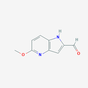 molecular formula C9H8N2O2 B169822 5-Methoxy-1H-pyrrolo[3,2-b]pyridine-2-carbaldehyde CAS No. 17288-50-5
