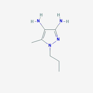 molecular formula C7H14N4 B169827 5-Methyl-1-propyl-1H-pyrazole-3,4-diamine CAS No. 199341-59-8