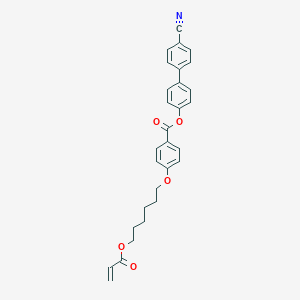 molecular formula C29H27NO5 B169838 4[4[6-Acryloxyhex-1-yl)oxyphenyl]carboxy-biphenyl-4'-carbonitrile CAS No. 130166-92-6