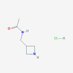 molecular formula C6H13ClN2O B169879 N-(3-Azetidinylmethyl)-acetamide hydrochloride CAS No. 124668-51-5