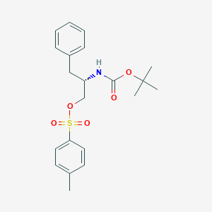 molecular formula C21H27NO5S B169914 (S)-2-((tert-Butoxycarbonyl)amino)-3-phenylpropyl 4-methylbenzenesulfonate CAS No. 141403-49-8
