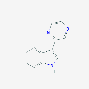 molecular formula C12H9N3 B169949 3-pyrazin-2-yl-1H-indole CAS No. 155440-56-5