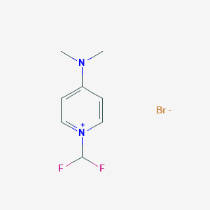 molecular formula C8H11BrF2N2 B169956 Pyridinium, 1-(difluoromethyl)-4-(dimethylamino)-, bromide (1:1) CAS No. 175880-30-5