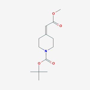 molecular formula C13H21NO4 B169957 Tert-butyl 4-(2-methoxy-2-oxoethylidene)piperidine-1-carboxylate CAS No. 169206-65-9