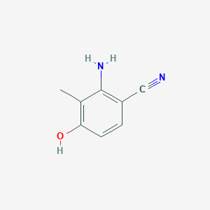 molecular formula C8H8N2O B169960 2-Amino-4-hydroxy-3-methylbenzonitrile CAS No. 102569-26-6