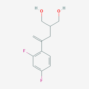 molecular formula C12H14F2O2 B169972 2-[2-(2,4-Difluorophenyl)-2-propen-1-YL]-1,3-propanediol CAS No. 165115-73-1