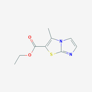 molecular formula C9H10N2O2S B169974 Ethyl 3-methylimidazo[2,1-b]thiazole-2-carboxylate CAS No. 130182-29-5