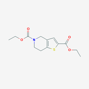 molecular formula C13H17NO4S B169982 Diethyl 6,7-dihydrothieno[3,2-c]pyridine-2,5(4H)-dicarboxylate CAS No. 116119-00-7