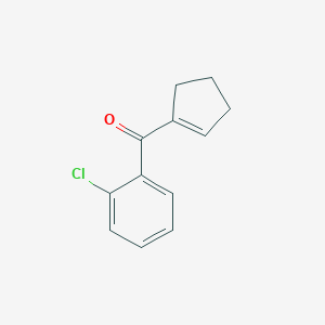 molecular formula C12H11ClO B169985 Methanone, (2-chlorophenyl)-1-cyclopenten-1-yl- CAS No. 106961-64-2