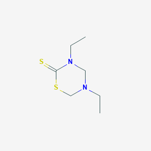 molecular formula C7H14N2S2 B169990 2H-1,3,5-Thiadiazine-2-thione, tetrahydro-3,5-diethyl- CAS No. 14318-35-5