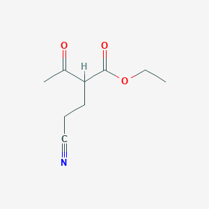 molecular formula C9H13NO3 B169996 2-(2-氰基乙基)-3-氧代丁酸乙酯 CAS No. 10444-33-4