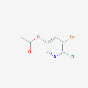 molecular formula C7H5BrClNO2 B170005 5-Bromo-6-chloropyridin-3-yl acetate CAS No. 130284-55-8