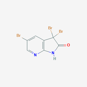 molecular formula C7H3Br3N2O B170030 3,3,5-三溴-1H-吡咯并[2,3-b]吡啶-2(3H)-酮 CAS No. 183208-32-4