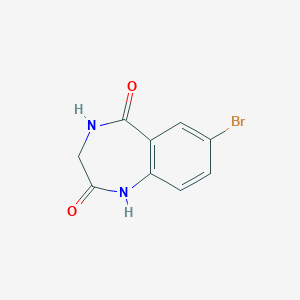 molecular formula C9H7BrN2O2 B170033 7-Bromo-3,4-dihydro-1H-benzo[e][1,4]diazepine-2,5-dione CAS No. 195986-74-4