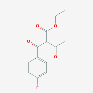 molecular formula C13H13FO4 B170036 Ethyl 2-(4-fluorobenzoyl)-3-oxobutanoate CAS No. 146198-68-7