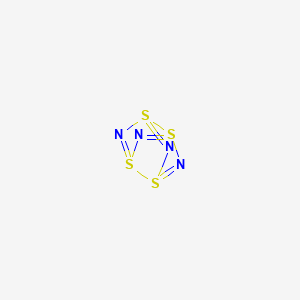 molecular formula N4S4 B170037 1lambda4,3lambda4,5lambda4,7lambda4-Tetrathia-2,4,6,8-tetrazatricyclo[3.3.0.03,7]octa-1(8),2,4,6-tetraene CAS No. 127770-66-5
