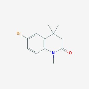 molecular formula C12H14BrNO B170039 6-Bromo-1,4,4-trimethyl-3,4-dihydroquinolin-2(1H)-one CAS No. 144583-92-6