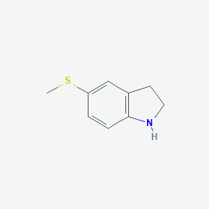 molecular formula C9H11NS B170068 5-(Methylthio)indoline CAS No. 147080-28-2