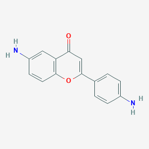 molecular formula C15H12N2O2 B170071 6-Amino-2-(4-aminophenyl)chromen-4-one CAS No. 199460-03-2