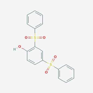 molecular formula C18H14O5S2 B170072 2,4-Bis(phenylsulfonyl)phenol CAS No. 177325-75-6