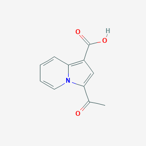 molecular formula C11H9NO3 B170074 3-Acetylindolizine-1-carboxylic acid CAS No. 120221-69-4