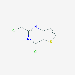 molecular formula C7H4Cl2N2S B170081 4-Chloro-2-(chloromethyl)thieno[3,2-d]pyrimidine CAS No. 147005-92-3