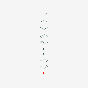 molecular formula C25H30O B170085 trans-1-Ethoxy-4-(2-(4-(4-propylcyclohexyl)phenyl)ethynyl)benzene CAS No. 167633-81-0
