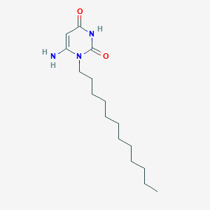 molecular formula C16H29N3O2 B170086 6-Amino-1-dodecylpyrimidine-2,4-dione CAS No. 137475-99-1