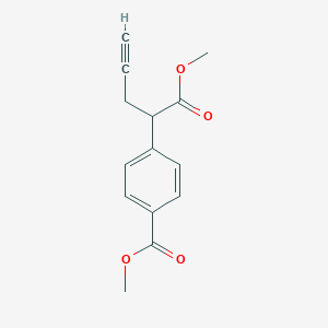 Methyl 4-(1-methoxy-1-oxopent-4-yn-2-yl)benzoate