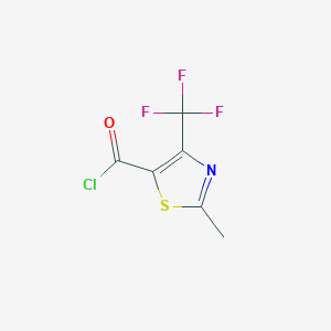 molecular formula C6H3ClF3NOS B170107 2-Methyl-4-(trifluoromethyl)-1,3-thiazole-5-carbonyl chloride CAS No. 117724-64-8