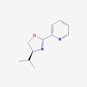 molecular formula C11H14N2O B170112 (S)-4-Isopropyl-2-(pyridin-2-yl)-4,5-dihydrooxazole CAS No. 108915-04-4