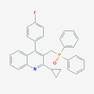 molecular formula C31H25FNOP B170113 2-环丙基-3-[(二苯基膦酰基)甲基]-4-(4-氟苯基)喹啉 CAS No. 146578-99-6