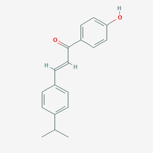 molecular formula C18H18O2 B170130 1-(4-Hydroxyphenyl)-3-(4-isopropylphenyl)prop-2-en-1-one CAS No. 155269-25-3