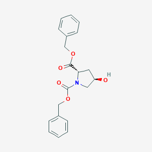 molecular formula C20H21NO5 B170167 (2S,4R)-Dibenzyl 4-hydroxypyrrolidine-1,2-dicarboxylate CAS No. 13500-53-3