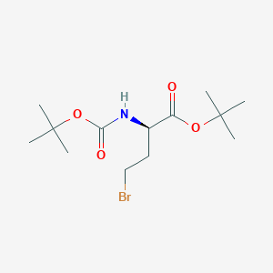 molecular formula C13H24BrNO4 B170175 (R)-4-Bromo-2-[[(tert-butoxy)carbonyl]amino]butanoic acid tert-butyl ester CAS No. 123004-74-0