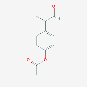 molecular formula C11H12O3 B170178 4-(1-Oxopropan-2-yl)phenyl acetate CAS No. 174150-71-1