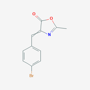 molecular formula C11H8BrNO2 B170180 4-[(4-Bromophenyl)methylidene]-2-methyl-1,3-oxazol-5-one CAS No. 186605-19-6