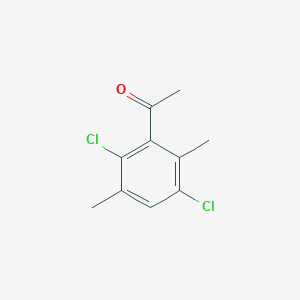 molecular formula C10H10Cl2O B170182 1-(2,5-Dichloro-3,6-dimethylphenyl)ethanone CAS No. 164165-77-9
